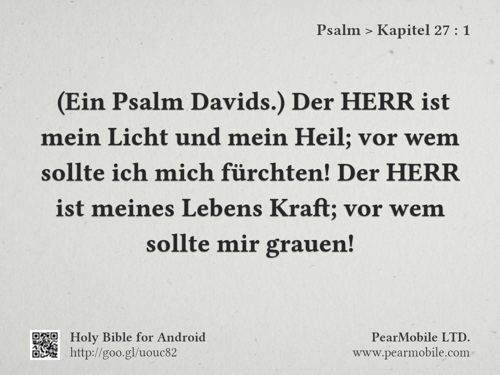 Psalm, Kapitel 27:1
